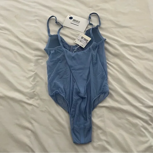 BNWT La Perla Blue Corset Lingerie Bodysuit Size 34B $495 - Picture 4 of 8